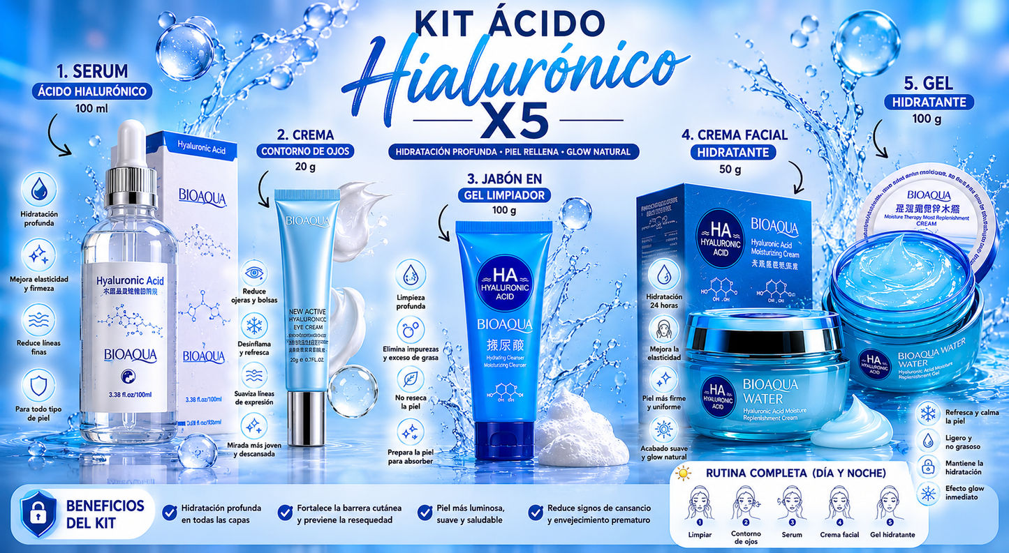 Kit de ácido hialurónico X5 para la cara